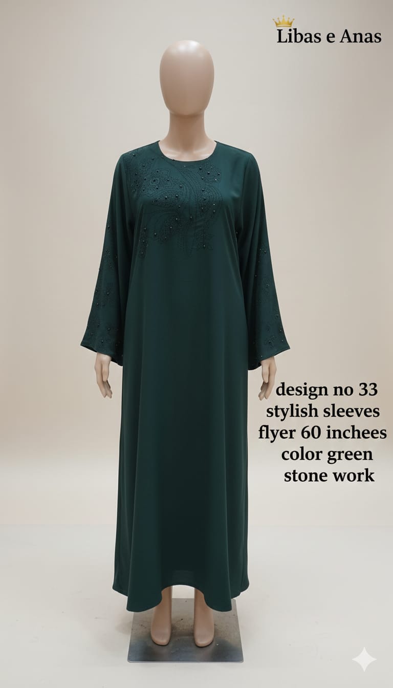 Fancy Stone Abaya