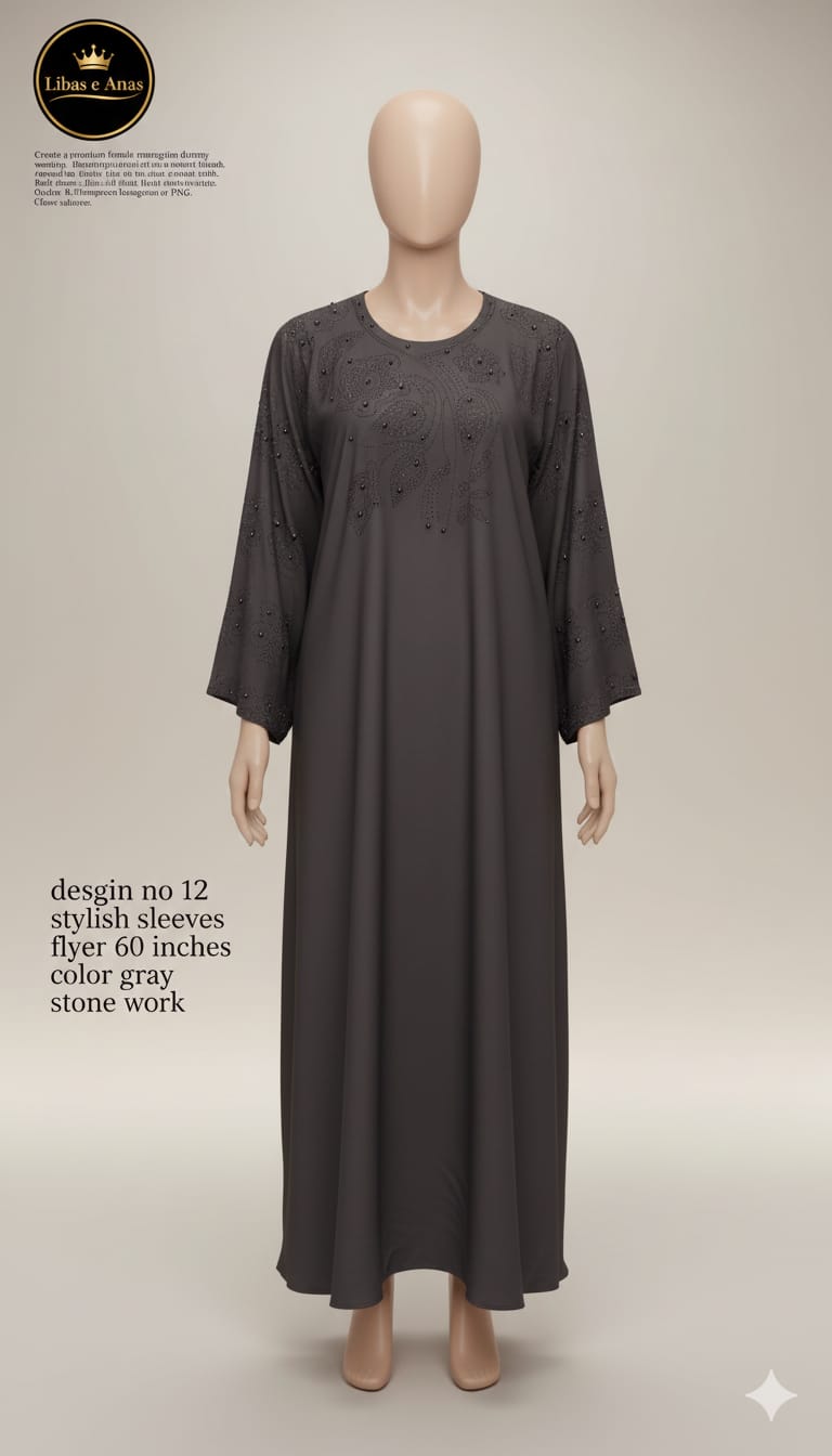 Fancy Stone Abaya