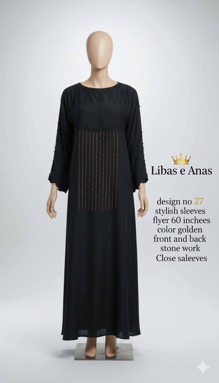 Fancy Stone Abaya