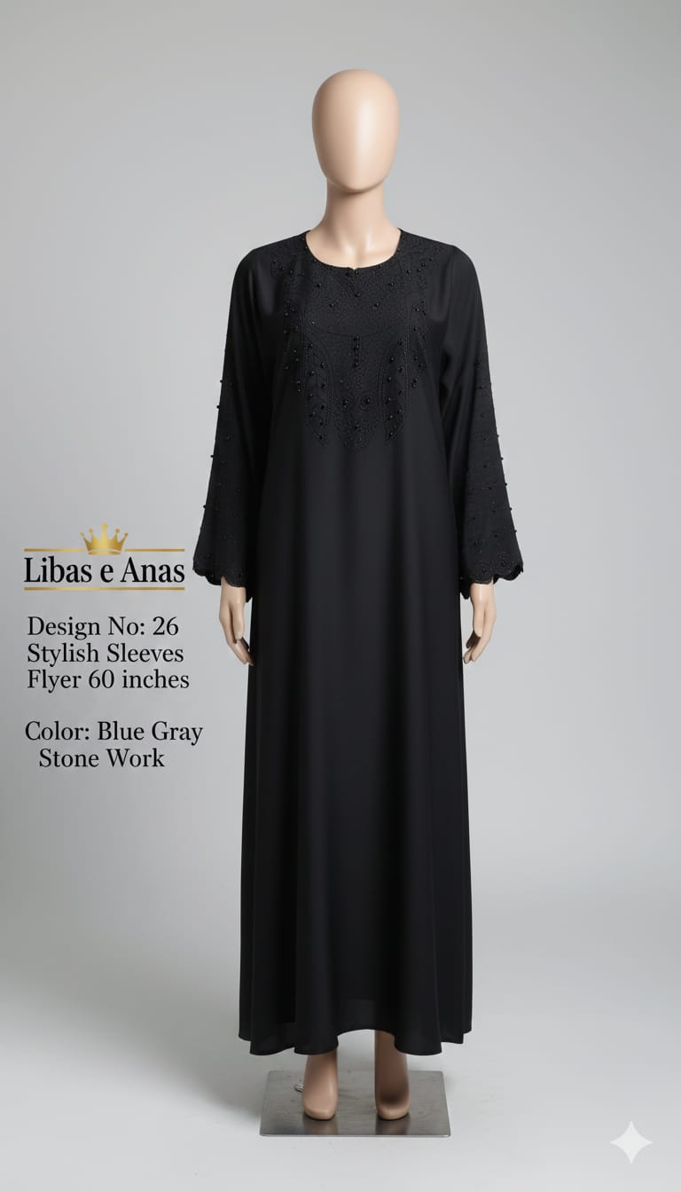 Fancy Stone Abaya