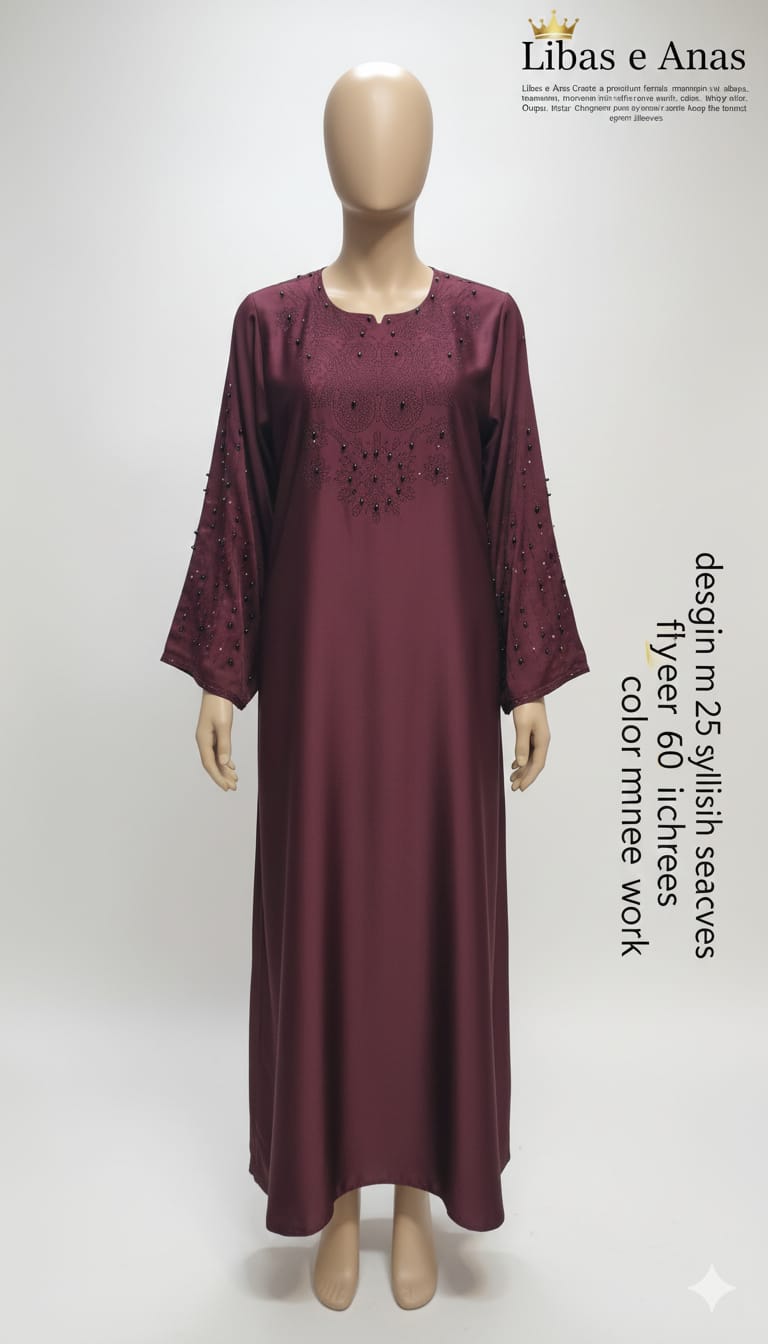 Fancy Stone Abaya