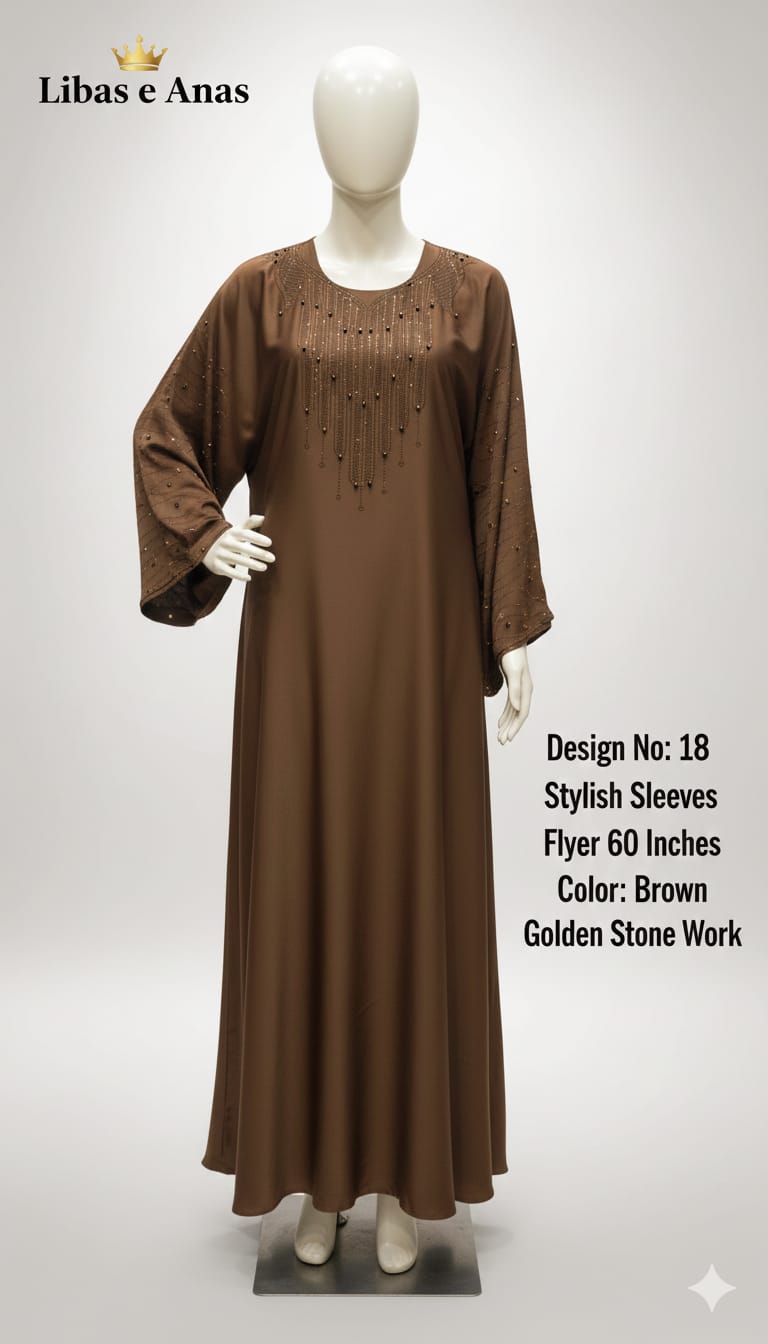 Fancy Stone Abaya