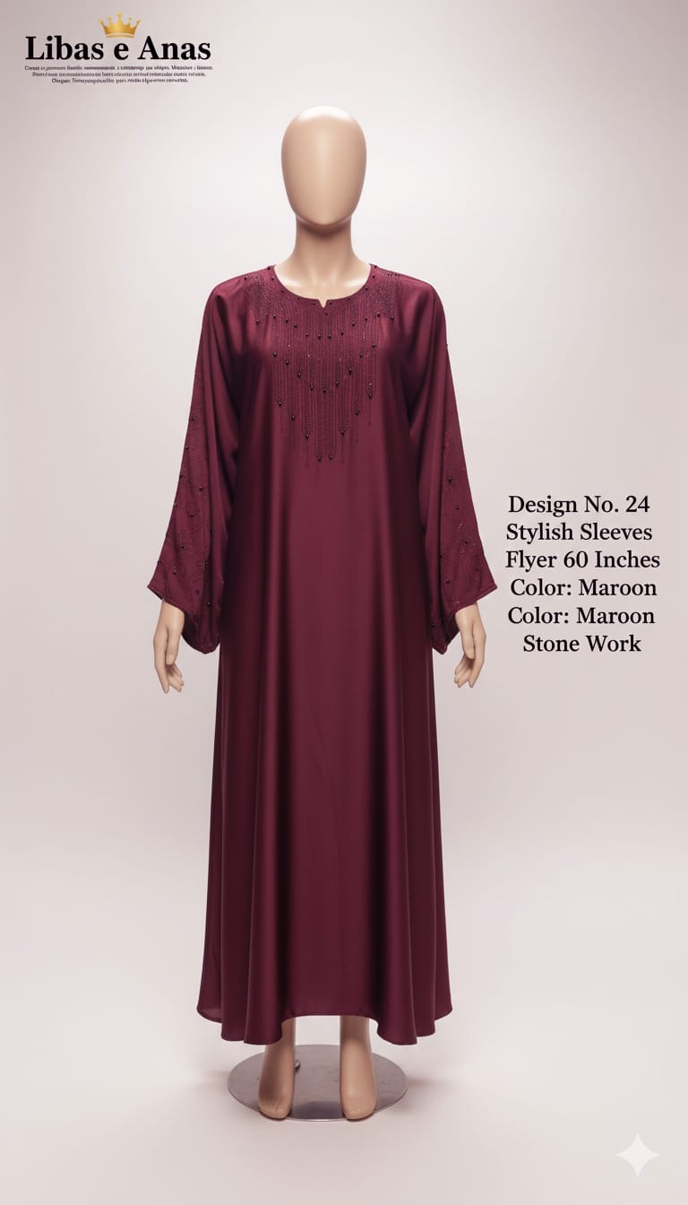 Fancy Stone Abaya