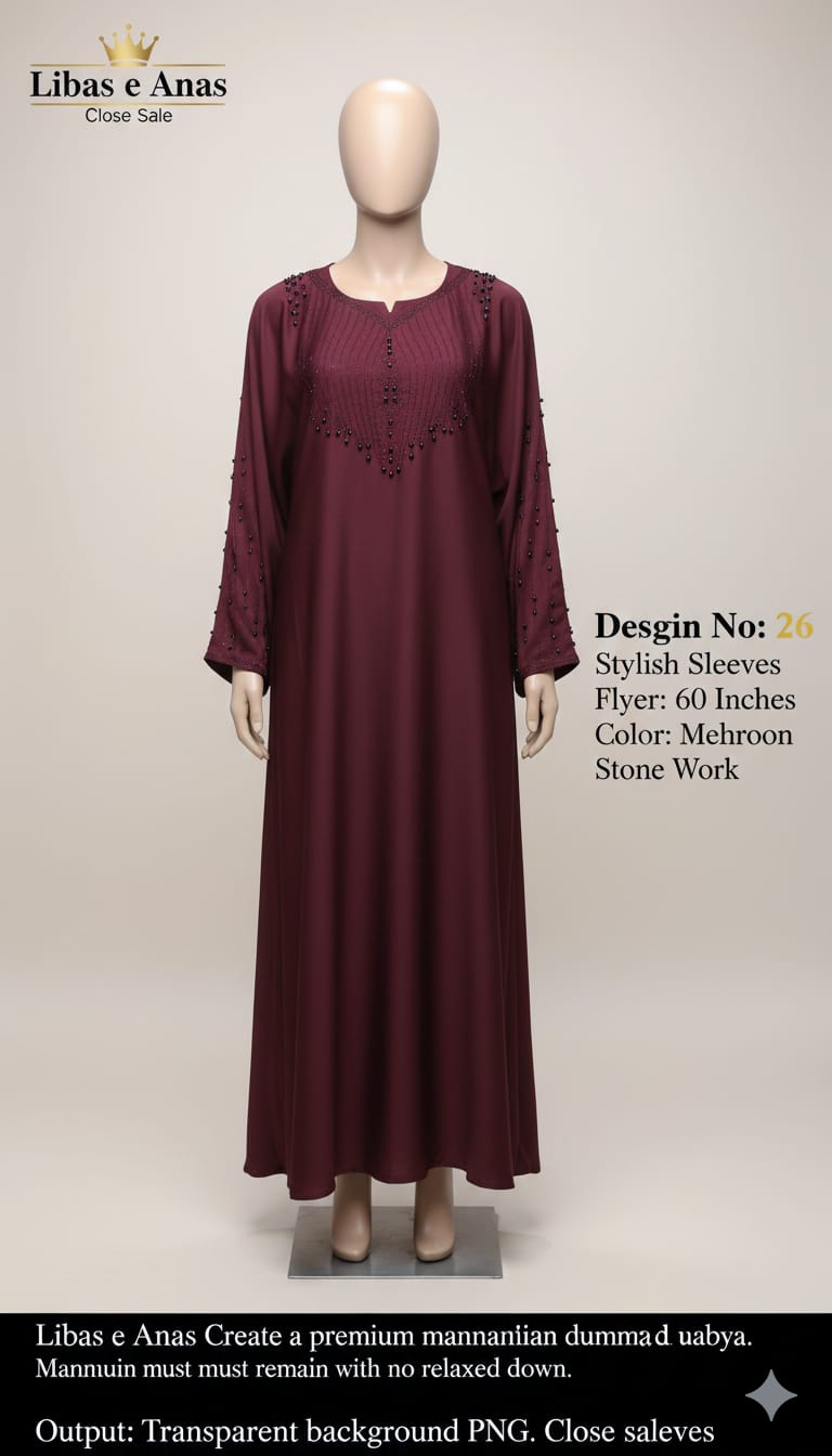 Fancy Stone Abaya