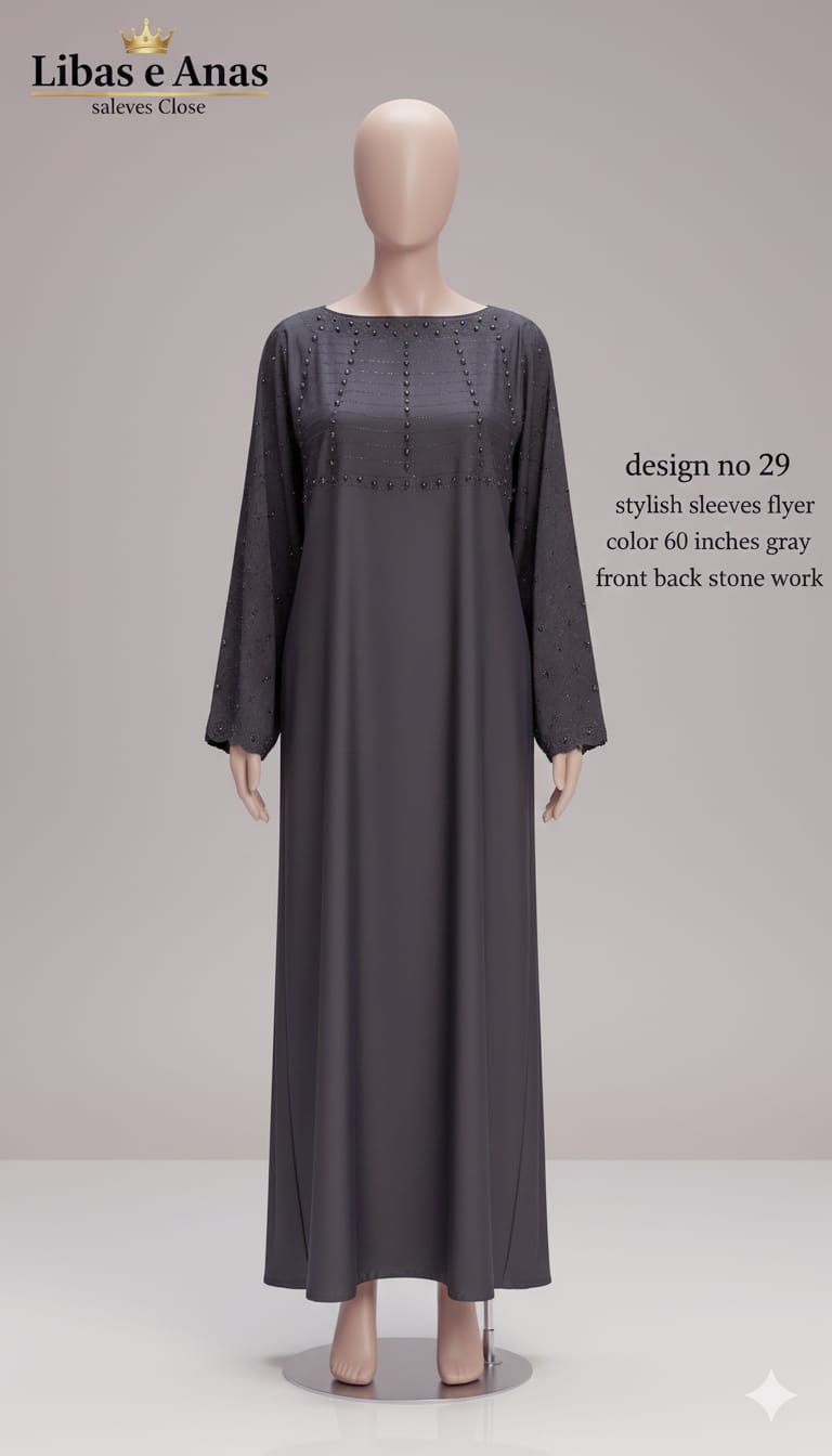Fancy Stone Abaya