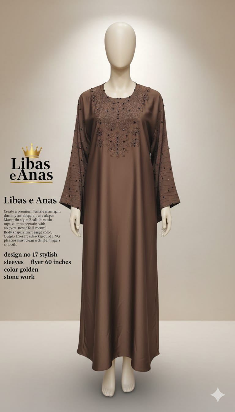 Fancy Stone Abaya