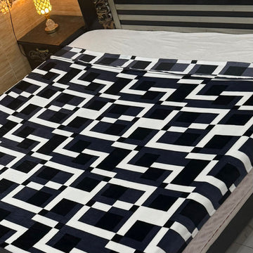 Luxury Summer AC  Blanket(White Black Box)