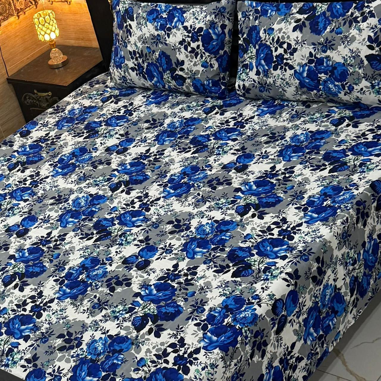 3 Pcs Cotton Sateen Bedsheet