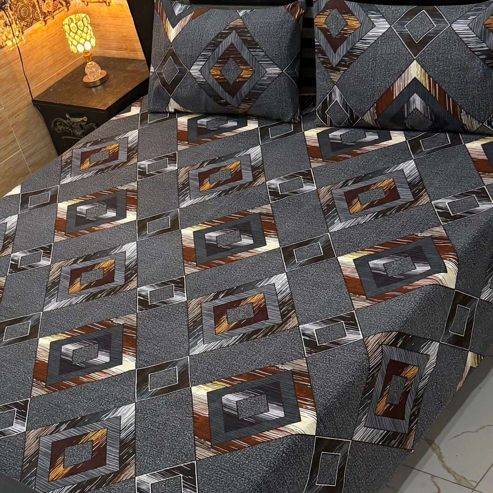 3 Pcs Cotton Sateen Bedsheet