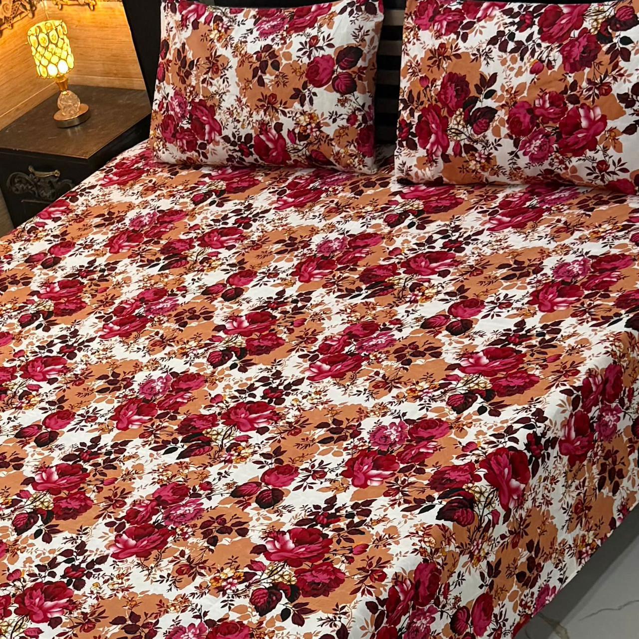 3 Pcs Cotton Sateen Bedsheet
