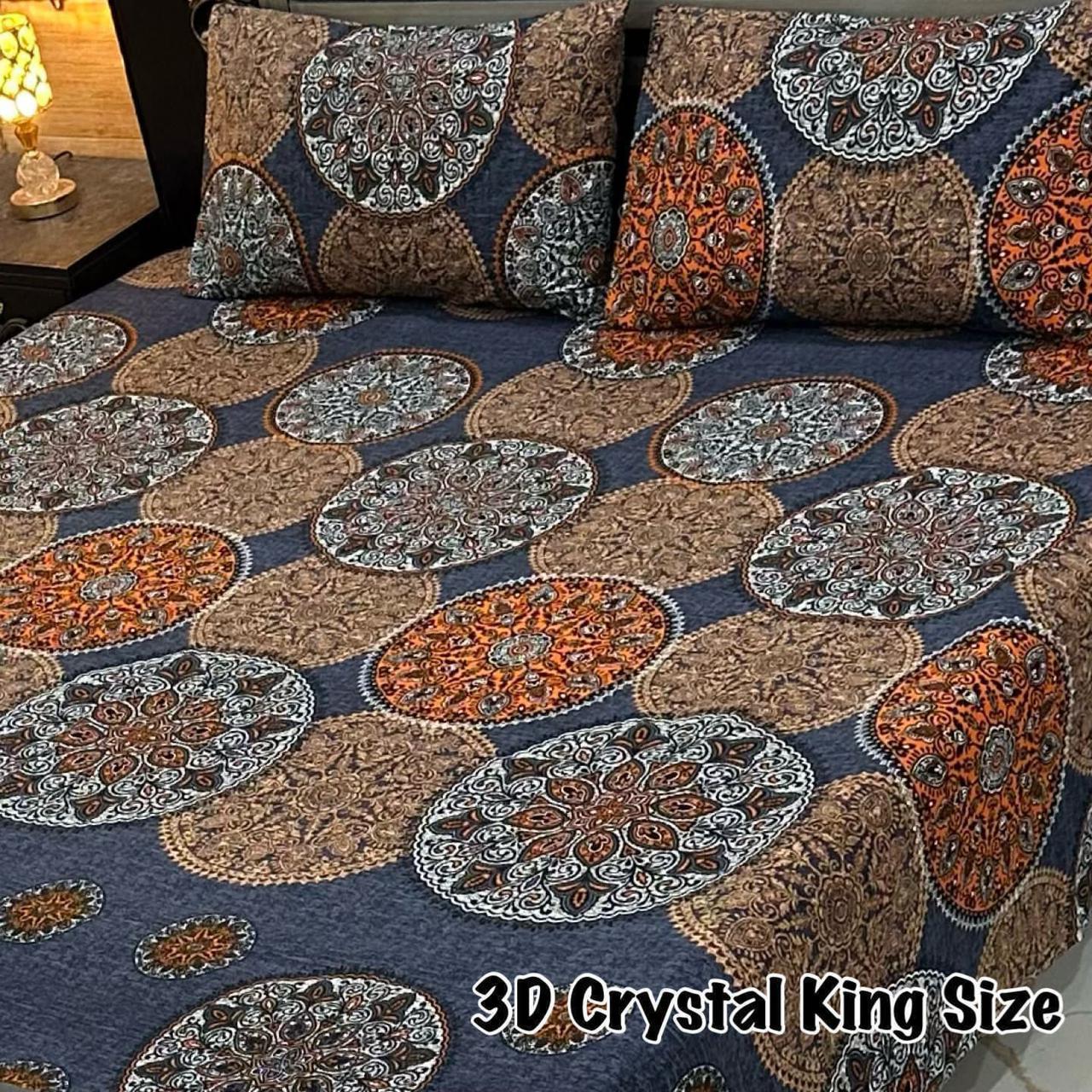 3 Pcs Cotton Sateen Bedsheet