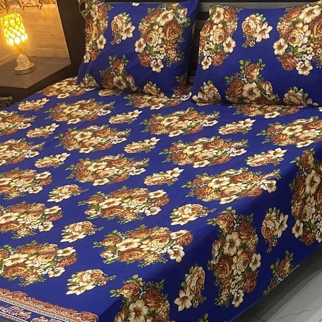 3 Pcs Cotton Sateen Bedsheet