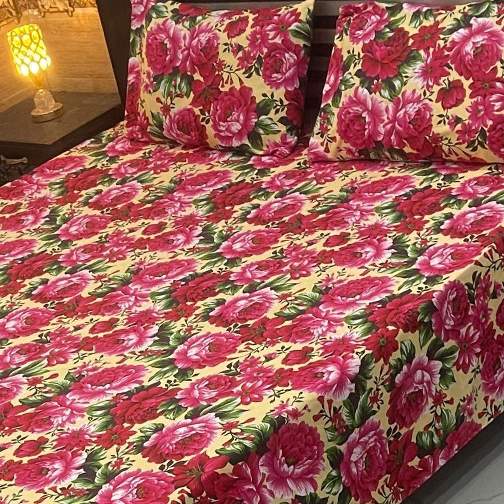 3 Pcs Cotton Sateen Bedsheet
