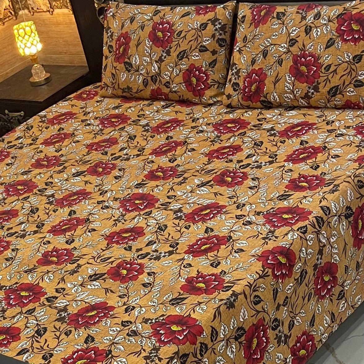 3 Pcs Cotton Sateen Bedsheet