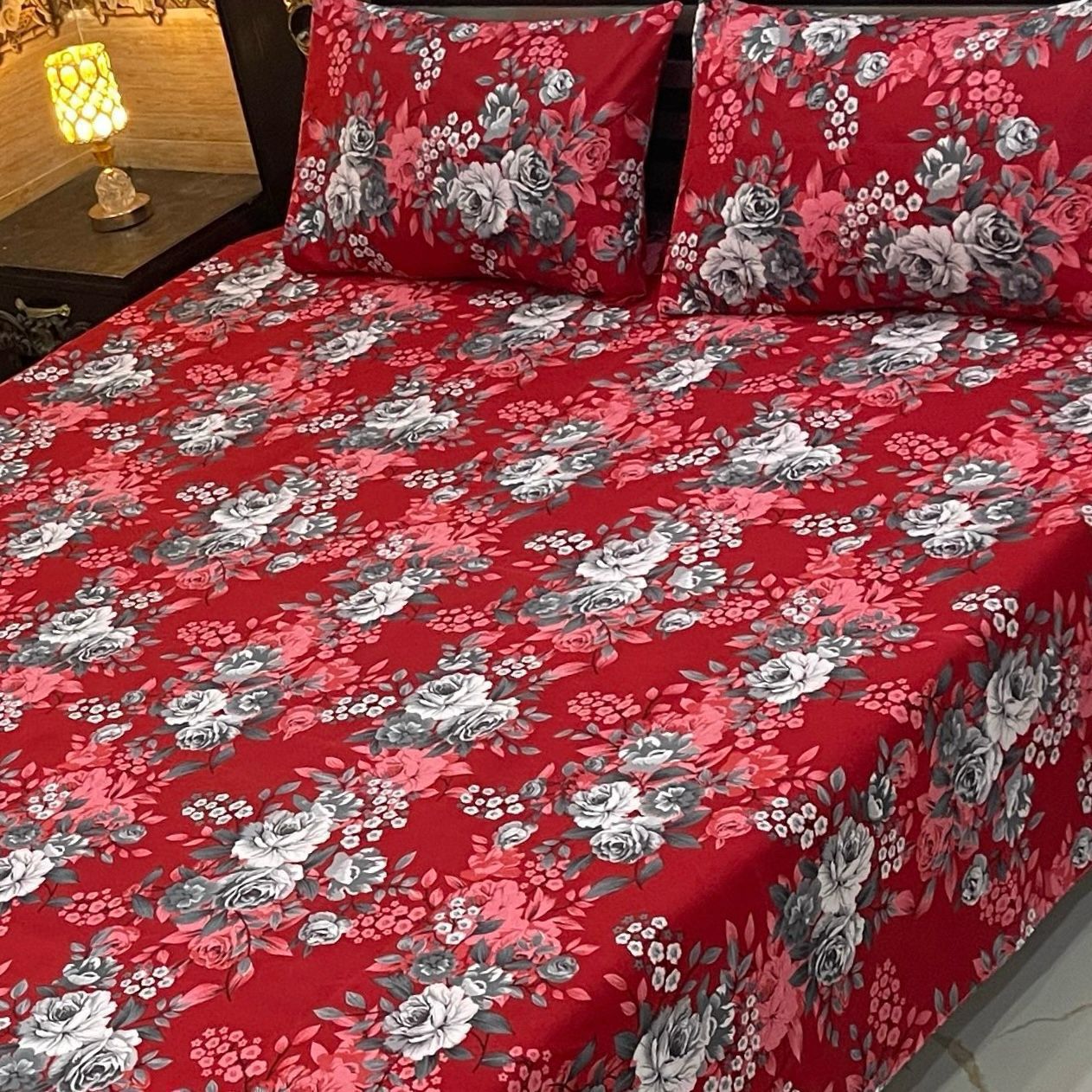3 Pcs Cotton Sateen Bedsheet