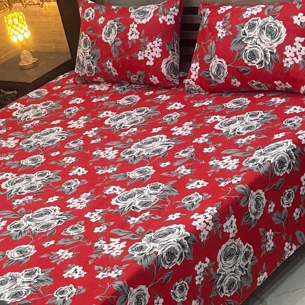 3 Pcs Cotton Sateen Bedsheet