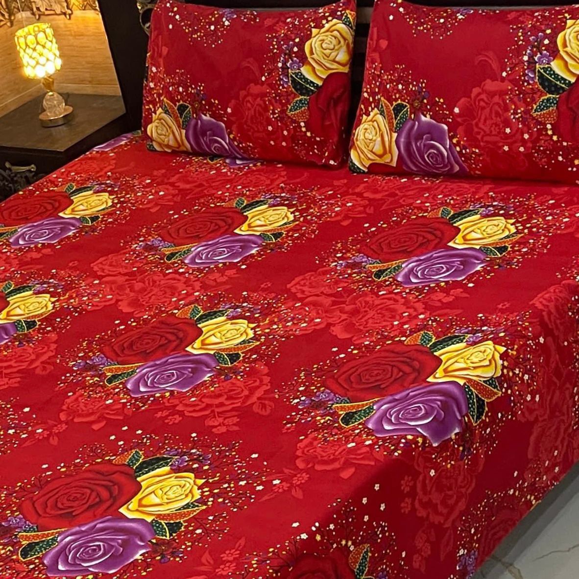 3 Pcs Cotton Sateen Bedsheet