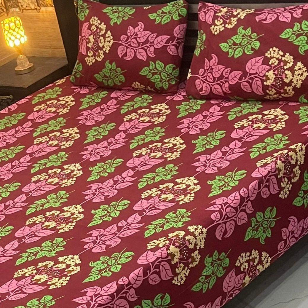 3 Pcs Cotton Sateen Bedsheet