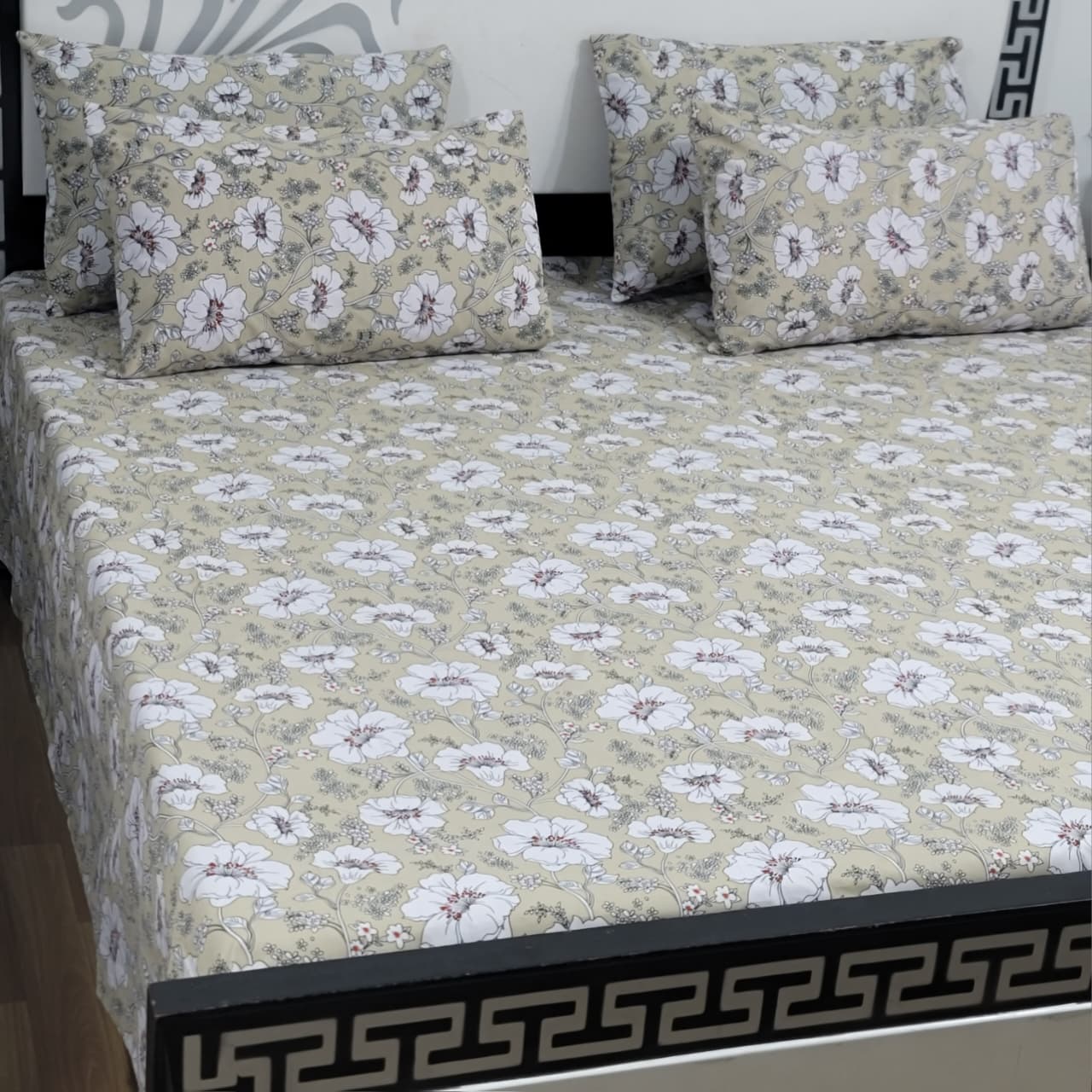 ⚜️ 5 PC Export Quality Pure Cotton Bedsheets Set⚜️