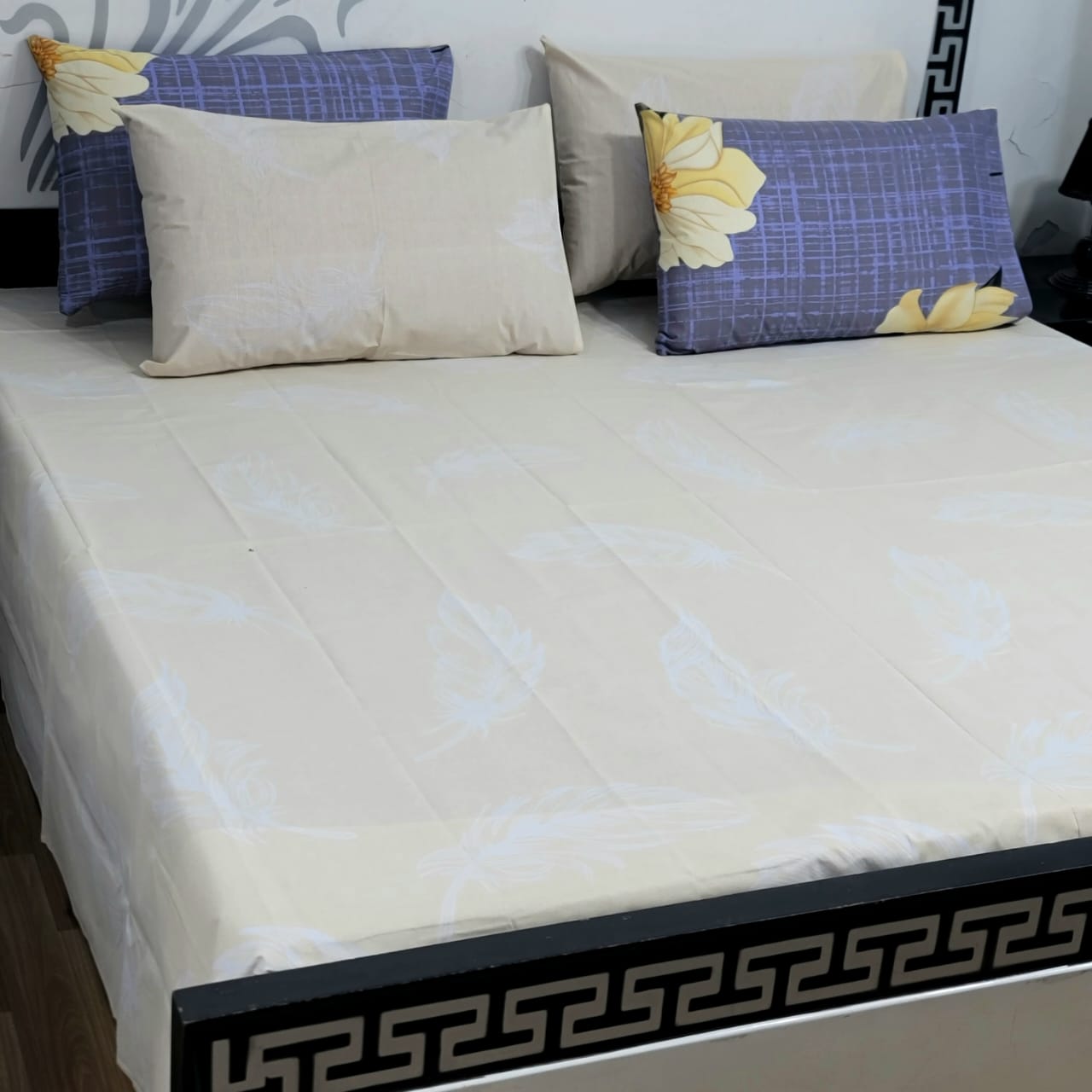 ⚜️ 5 PC Export Quality Pure Cotton Bedsheets Set⚜️