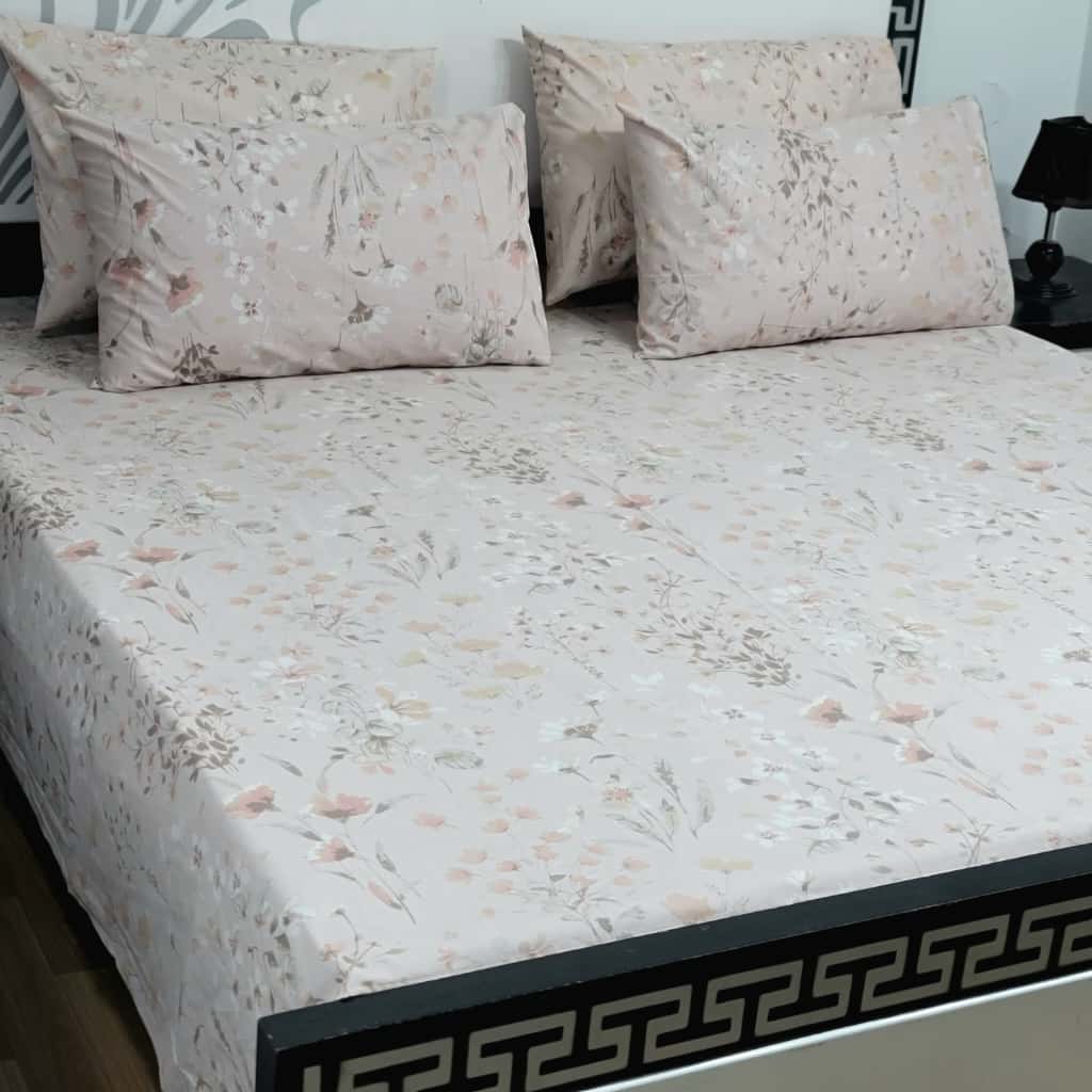 ⚜️ 5 PC Export Quality Pure Cotton Bedsheets Set⚜️