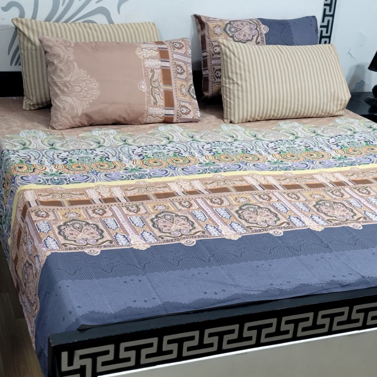 ⚜️ 5 PC Export Quality Pure Cotton Bedsheets Set⚜️