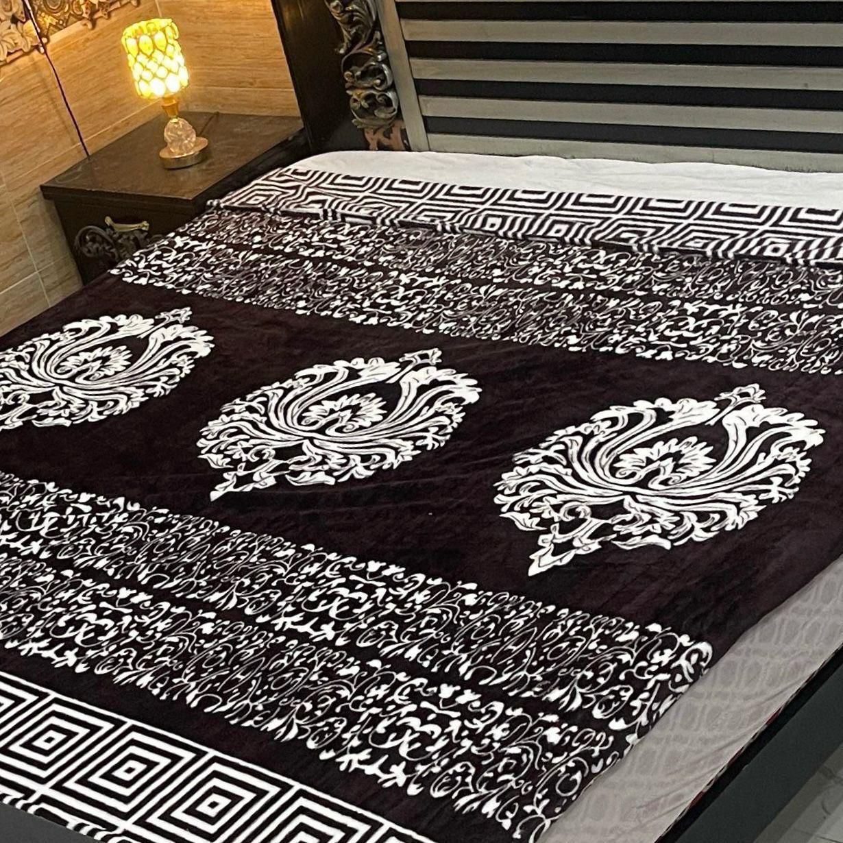 Luxury Summer AC  Blanket(Brown Motif)