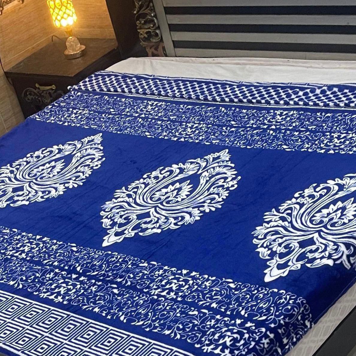 Luxury Summer AC  Blanket(Blue Motif)