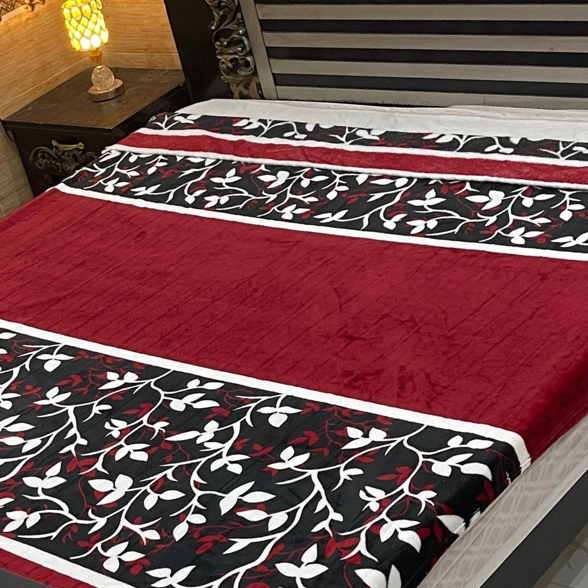 Luxury Summer AC  Blanket( Red White Butterfly)