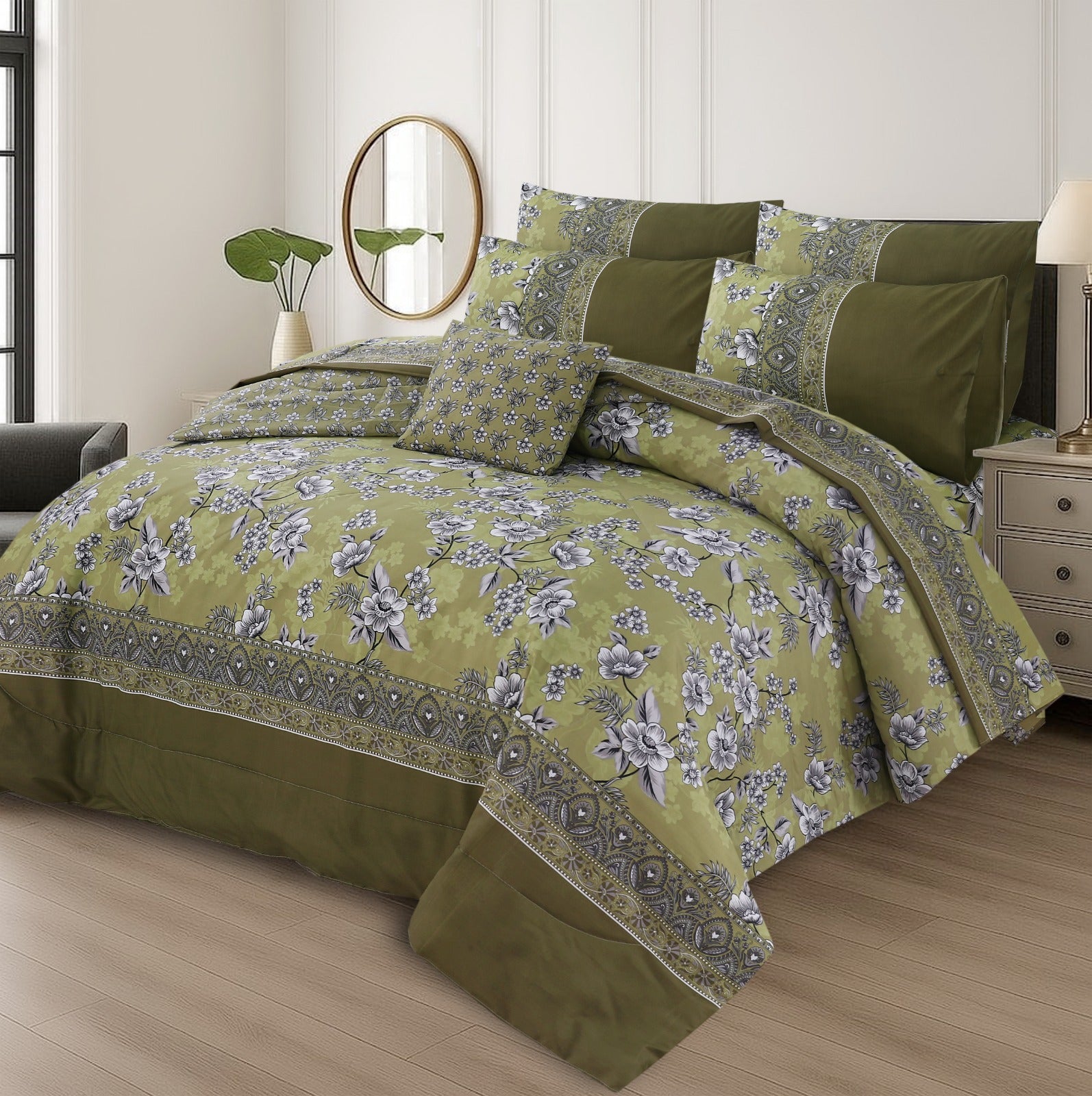 7 pcs Comforter Set(Design MZk-355)