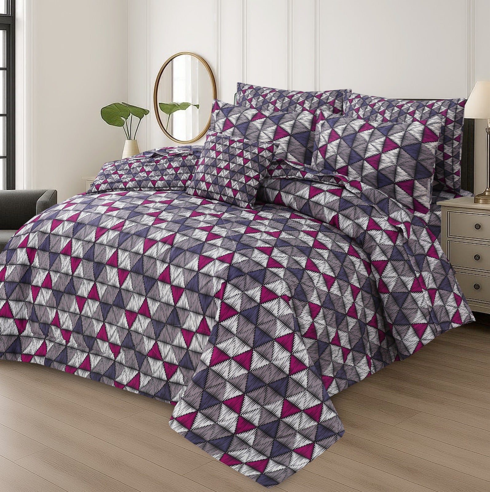 7 pcs Comforter Set(Design MZk-356)