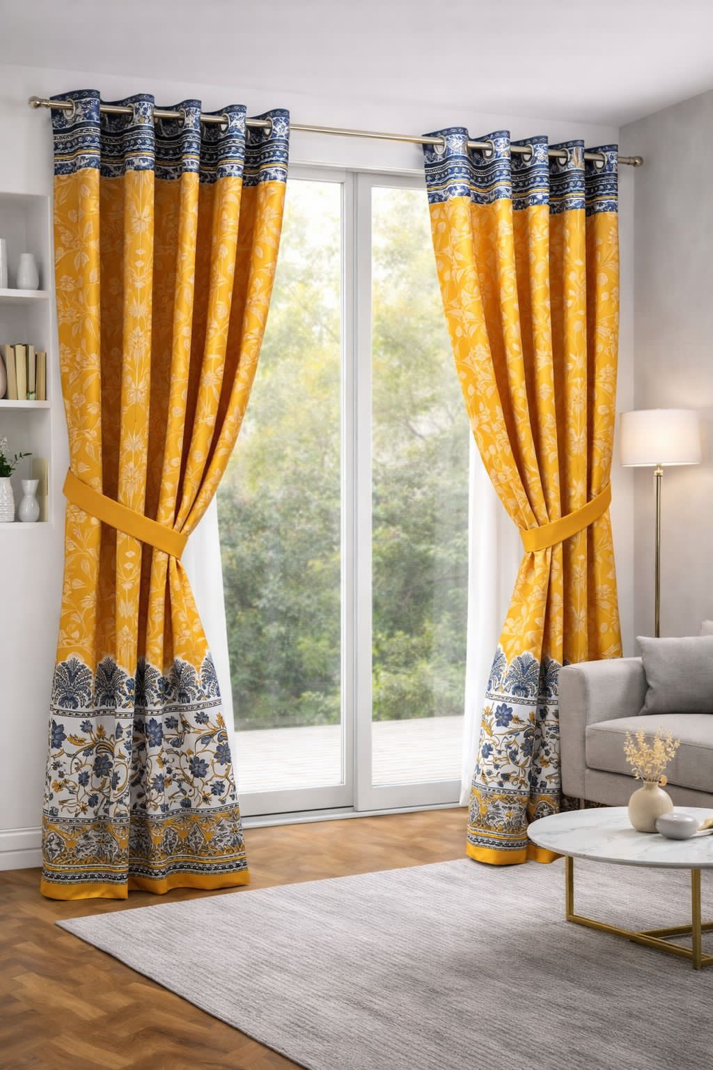 Printed Cotton Curtain Pair --( DZN 0034 )
