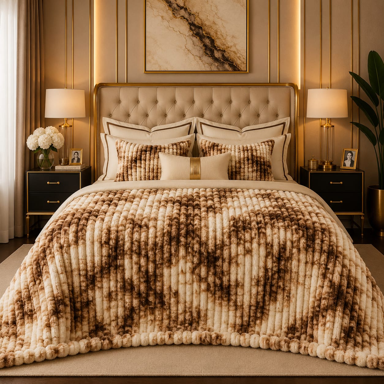Luxury Puffy Ac blanket ( DZN 7702 )