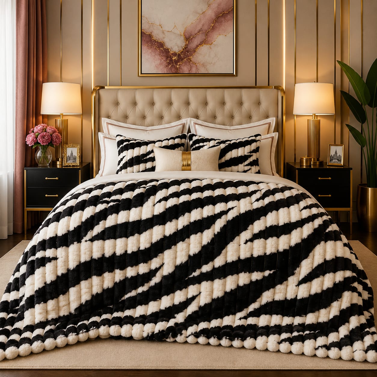 Luxury Puffy Ac blanket ( DZN 7703 )