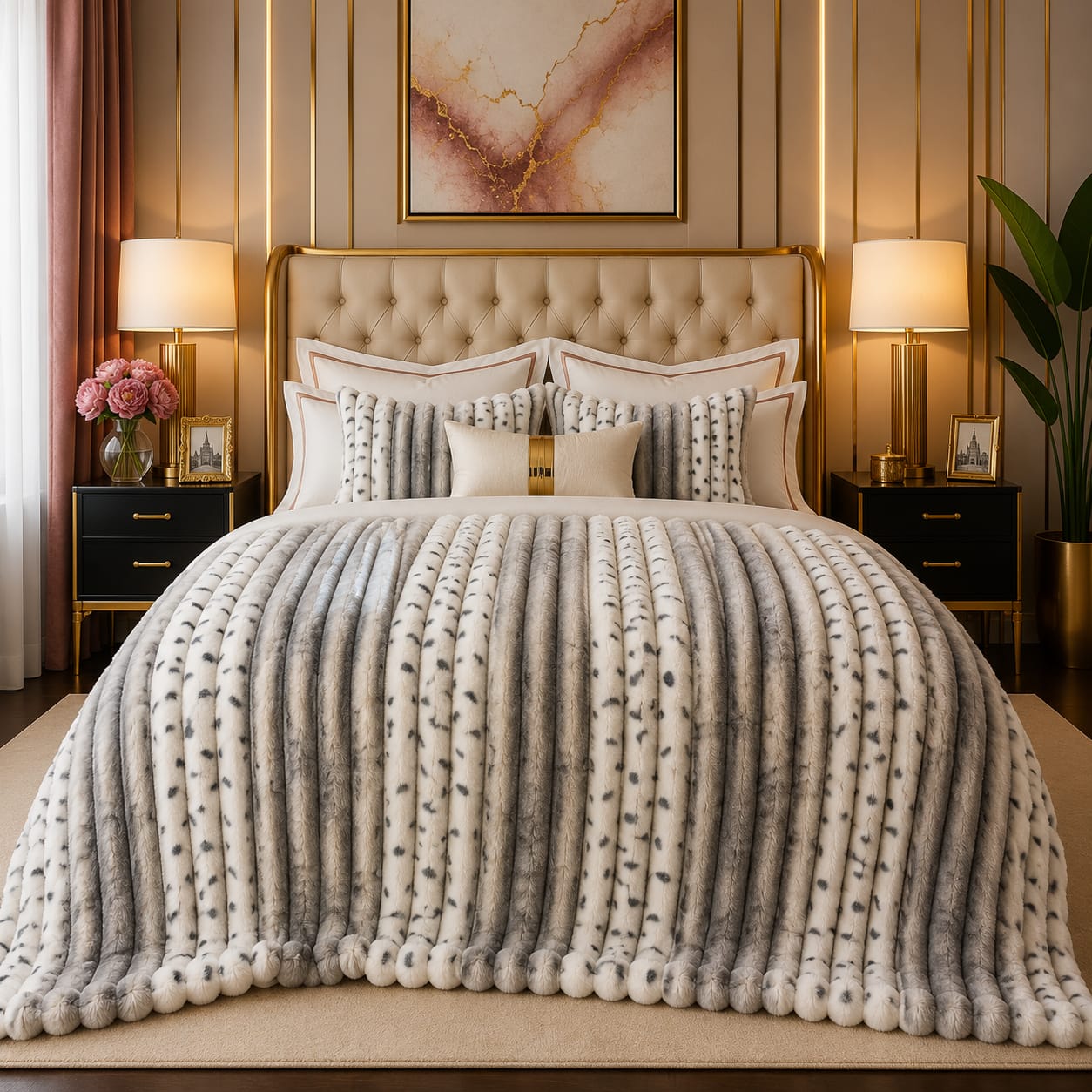 Luxury Puffy Ac blanket ( DZN 7704 )