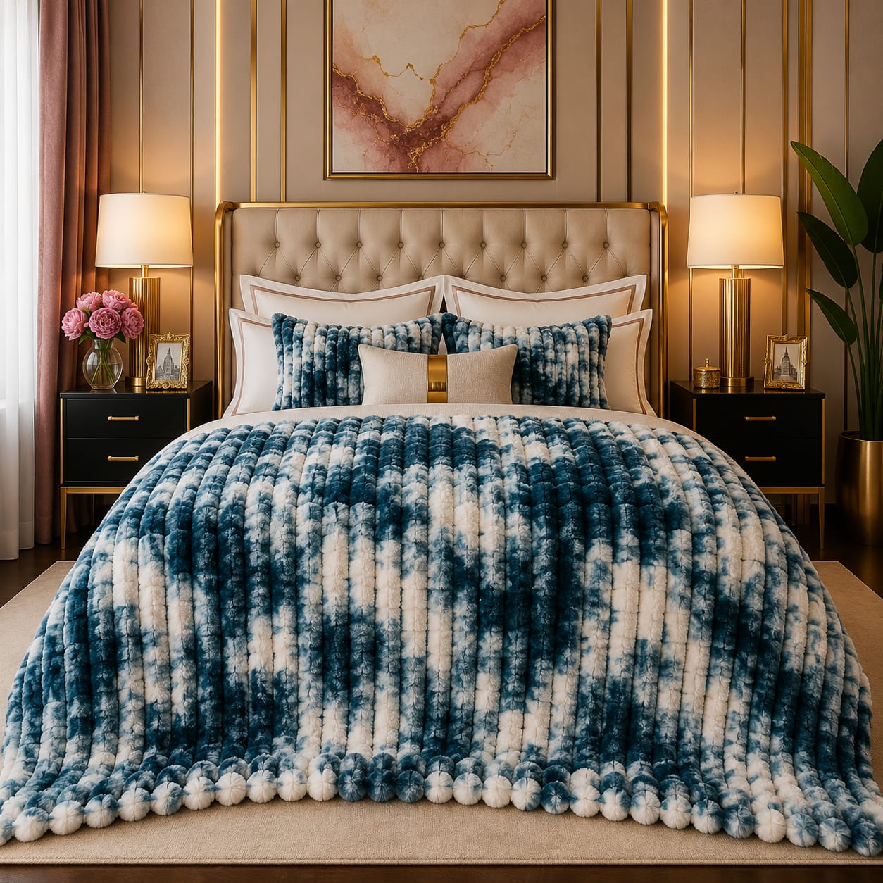 Luxury Puffy Ac blanket ( DZN 7705 )