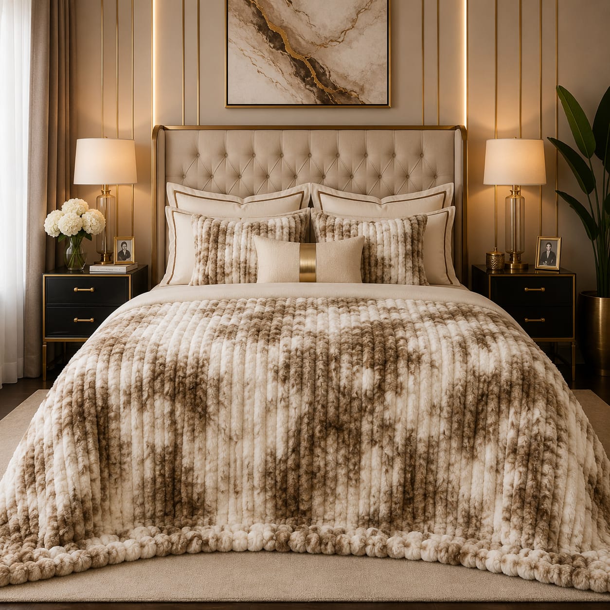 Luxury Puffy Ac blanket ( DZN 7707 )