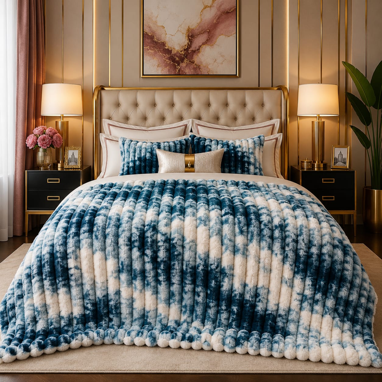 Luxury Puffy Ac blanket ( DZN 7710 )