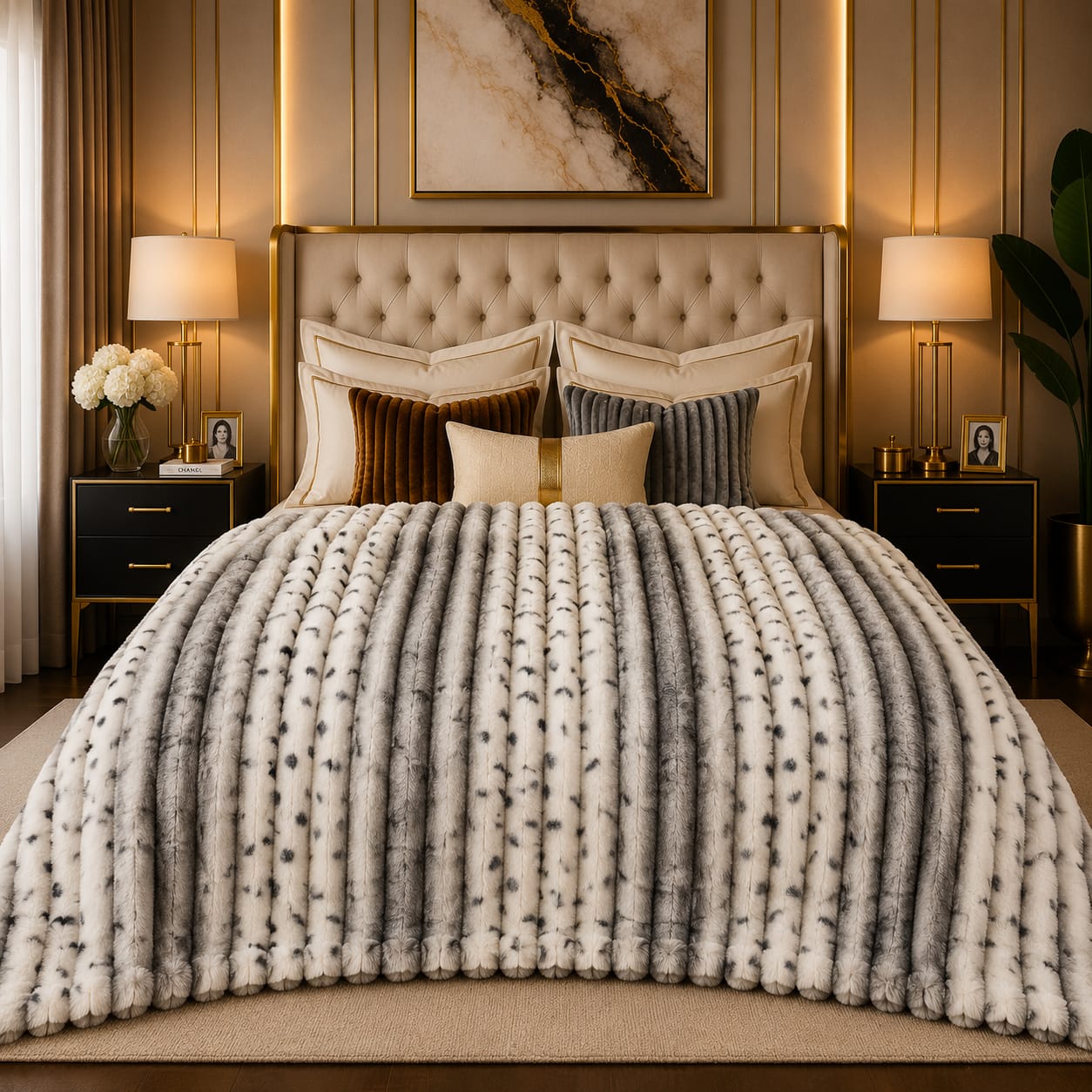 Luxury Puffy Ac blanket ( DZN 7711 )