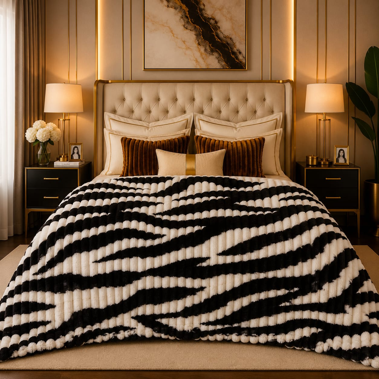 Luxury Puffy Ac blanket ( DZN 7712 )