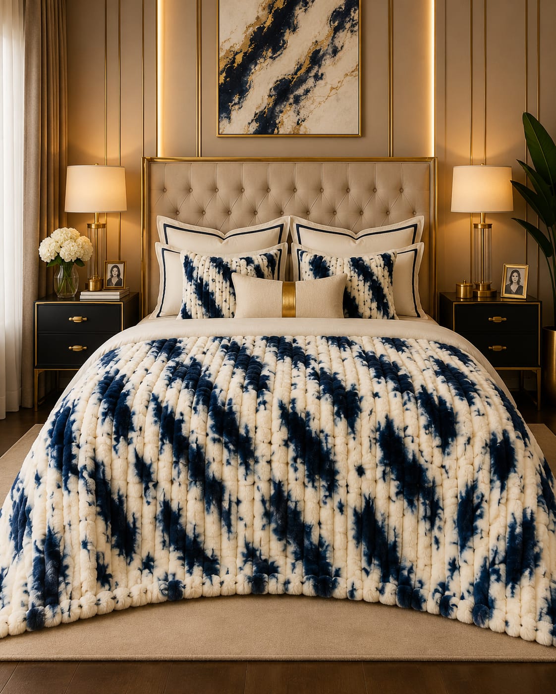 Luxury Puffy Ac blanket ( DZN 7715 )