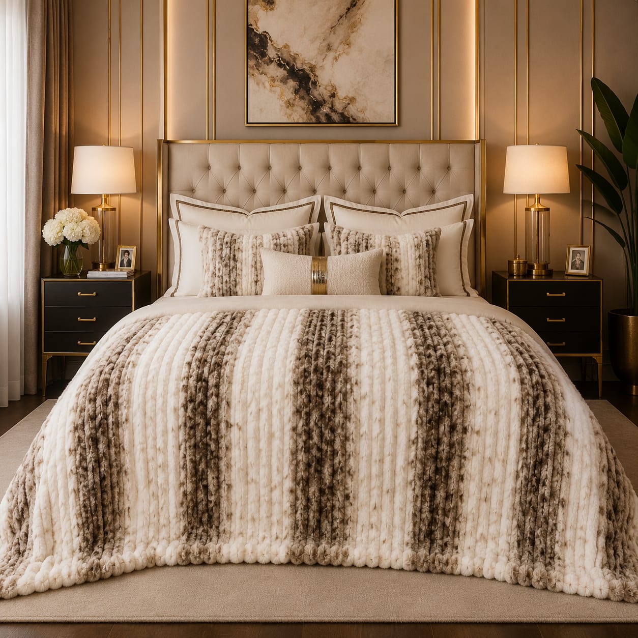 Luxury Puffy Ac blanket ( DZN 7716 )