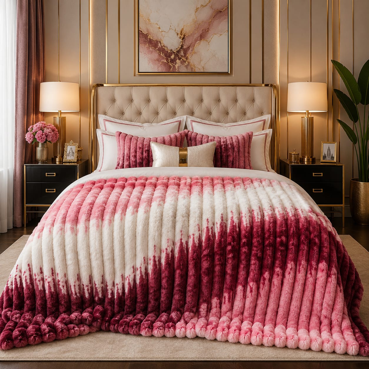 Luxury Puffy Ac blanket ( DZN 7719 )