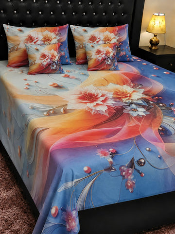 🌸 BEDIOR 5 PCS Digital Bed Sheet Set 🌸