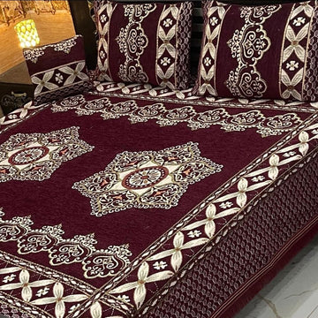 4Pc Velvet Jaquard Bedsheet (Ds No 1097 )
