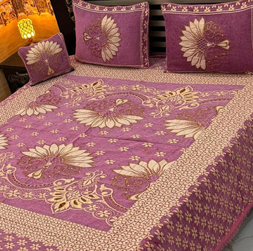 4Pc Velvet Jaquard Bedsheet (Ds No 10112 )
