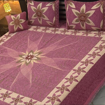 4Pc Velvet Jaquard Bedsheet (Ds No 10124 )