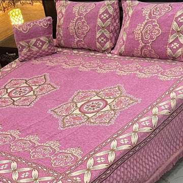 4Pc Velvet Jaquard Bedsheet (Ds No 1098 )