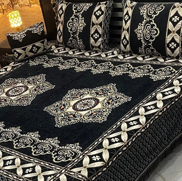 4Pc Velvet Jaquard Bedsheet (Ds No 1099 )