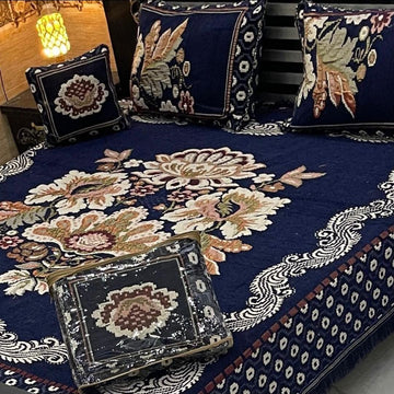 4Pc Velvet Jaquard Bedsheet (Ds No 10102 )